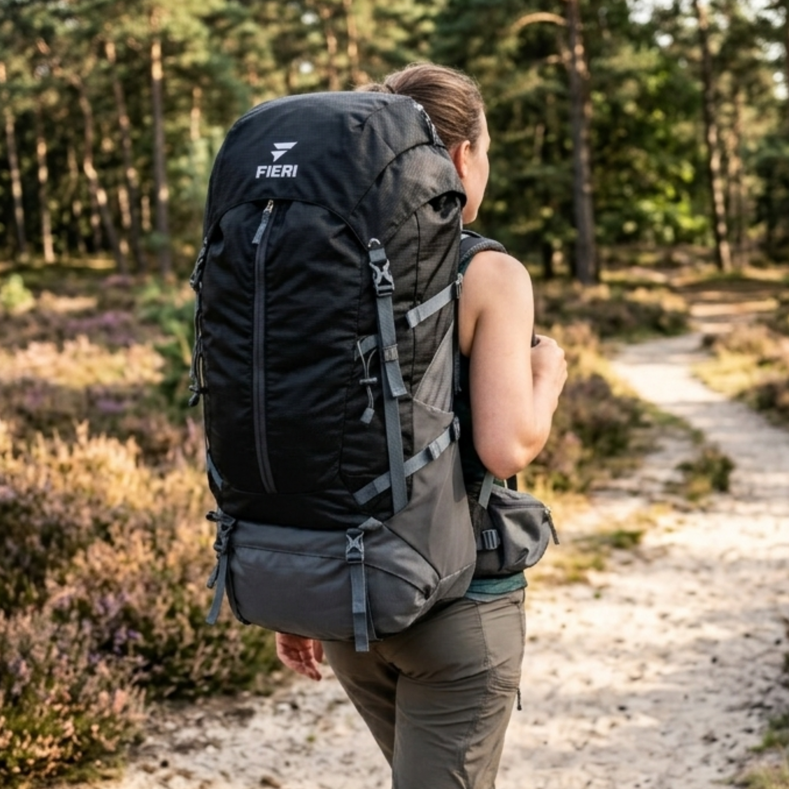 Grote Fieri trekkingrugzak voor meerdaagse outdoortrips