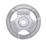 Olympische Halterschijf 50 mm - Focus Fitness Hamerton - 15 kg - Gietijzer