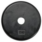 Halterschijf 25 mm - Bodytrading - 15 kg - Rubber coated