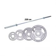 Olympische Halterset 75 kg - Focus Fitness Hamerton - 220 cm - 50 mm - Gietijzer