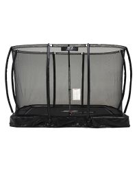 Trampoline - Senz Sports J5000 Series - 214 x 305 cm - Rechthoekig - Zwart - Inbouw - Vooraanzicht