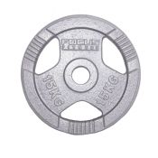 Olympische Halterschijf 50 mm - Focus Fitness Hamerton - 15 kg - Gietijzer