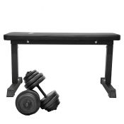Trainingsbank - Focus Fitness Force 3 - incl. verstelbare dumbbellset 26 kg