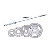 Olympische Halterset 75 kg - Focus Fitness Hamerton - 220 cm - 50 mm - Gietijzer