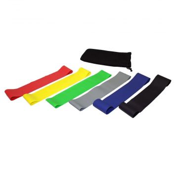 DOPENSPI Yoga Stretchband met 10 lussen, roze Yoga Stretchriem Fitness