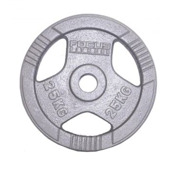 Olympische Halterschijf 50 mm - Focus Fitness Hamerton - 25 kg - Gietijzer