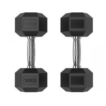 Focus Fitness - Hexa Dumbbell - 10 kg 
