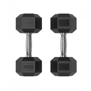 Focus Fitness - Hexa Dumbbell - 12 kg 