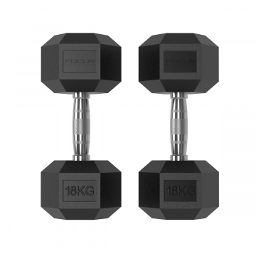 Focus Fitness - Hexa Dumbbell - 18 kg 
