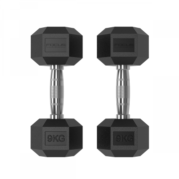 Focus Fitness - Hexa Dumbbell - 9 kg 