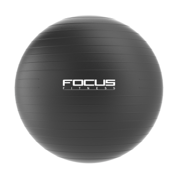 Gym Ball - Focus Fitness - Zwart - 75 cm