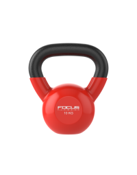 Kettlebell - Focus Fitness Vinyl - 10 kg - Oranje