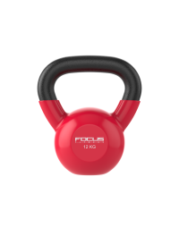 Kettlebell - Focus Fitness Vinyl - 12 kg - Rood