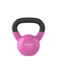 Kettlebell - Focus Fitness Vinyl - 4 kg - Roze