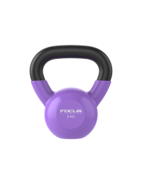Kettlebell - Focus Fitness Vinyl - 6 kg - Paars