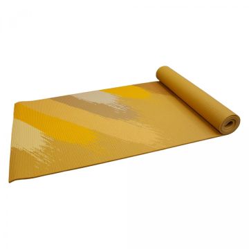 Yogamat - Senz Sports Premium - Geel met print