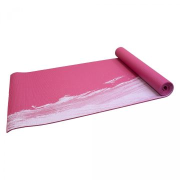 Yogamat - Senz Sports Premium - Roze met print