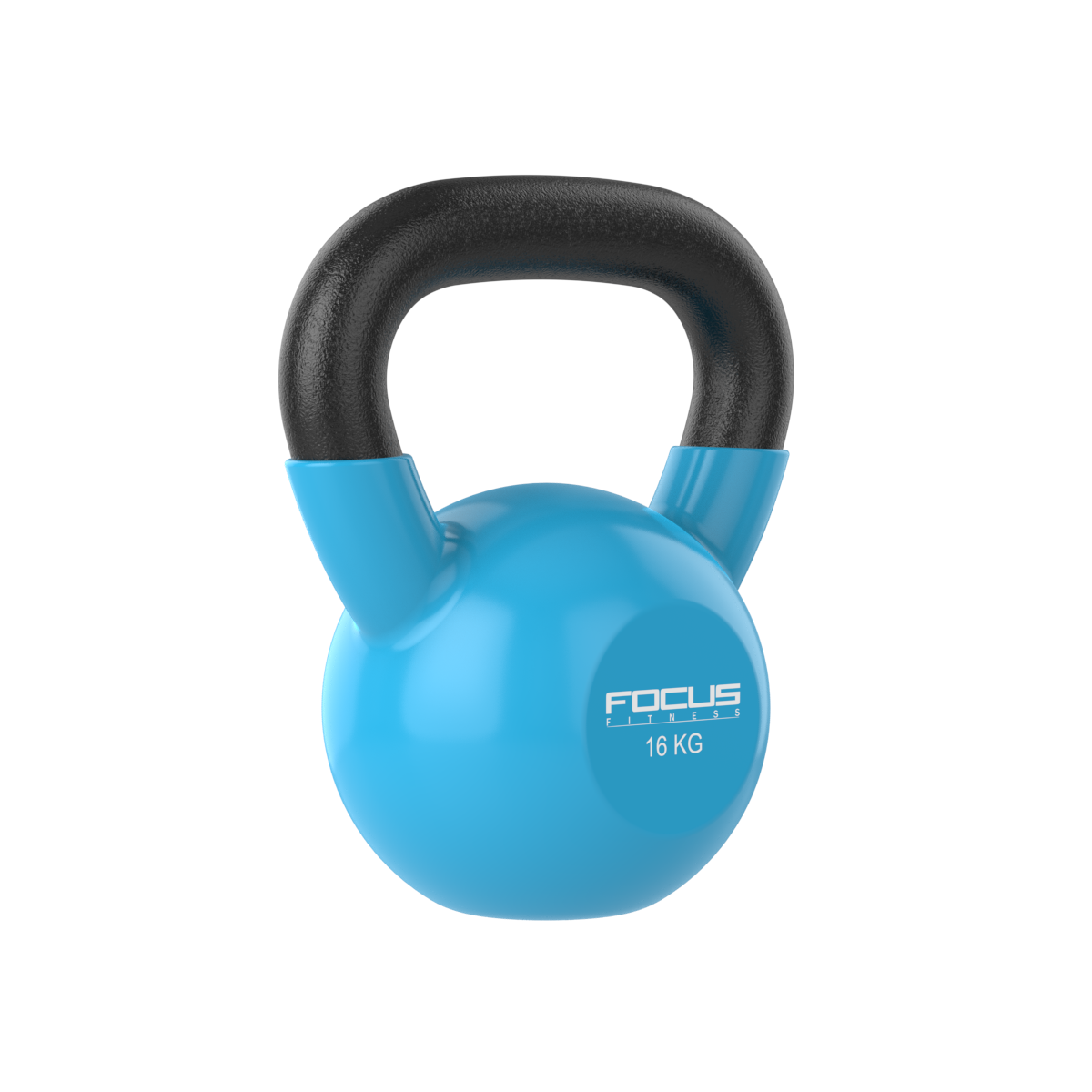 Kettlebell - Focus Fitness Vinyl - 16 kg - Blauw kopen