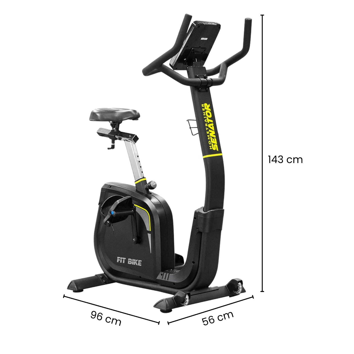 Hometrainer, inklapbaar, been- en armoefening, zitfiets, revalidatie, fitnesstraining en senioren, met monitor MB208